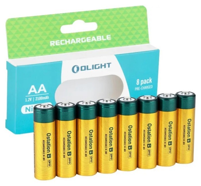 Набір акумуляторів Olight B Pro AA 2100 mAh. 8 шт