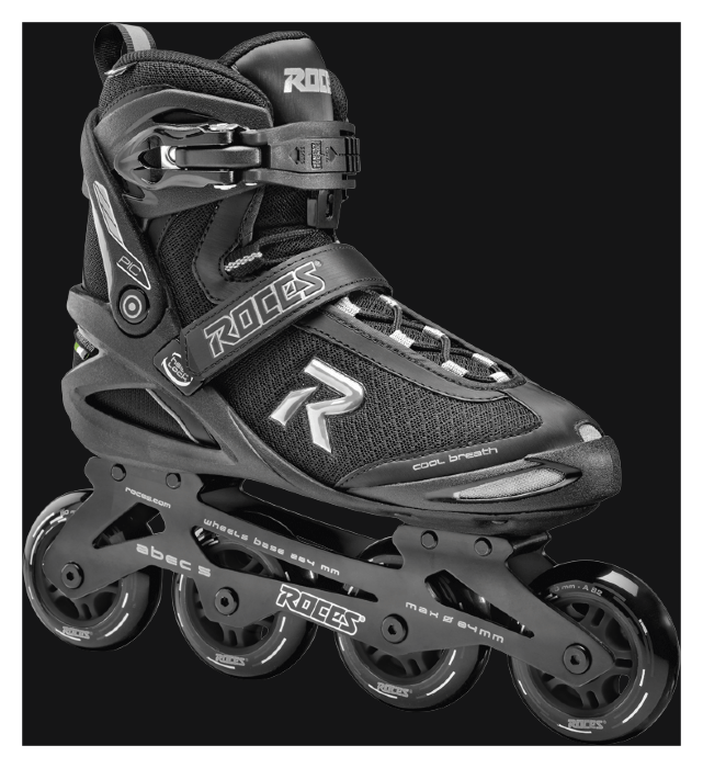 Роликові ковзани Roces PIC /чорно-сірий/ 42