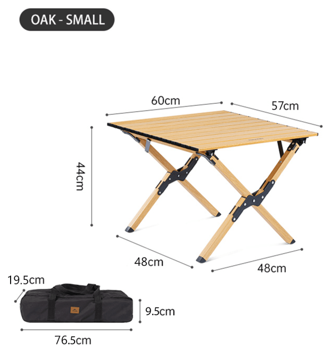 Розкладний стіл Naturehike CNK2300JU010 розмір S, алюміній, бежевий