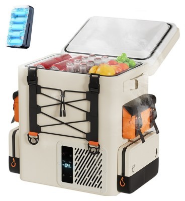 Акумуляторний холодильник-рюкзак Litheli 16л, живлення від павербанку (УМБ Litheli Power Bank 20000 mAh, 45 W в комплекті)