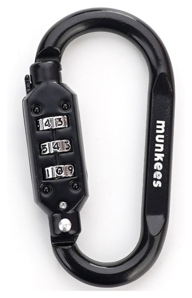 Munkees 35932 карабін Combi Lock Carabiner D-Shape black