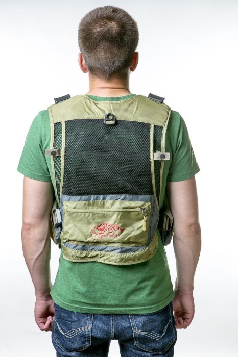 Жилет Tramp Angler рибальський розвантажувальний олива, Зелений S/M