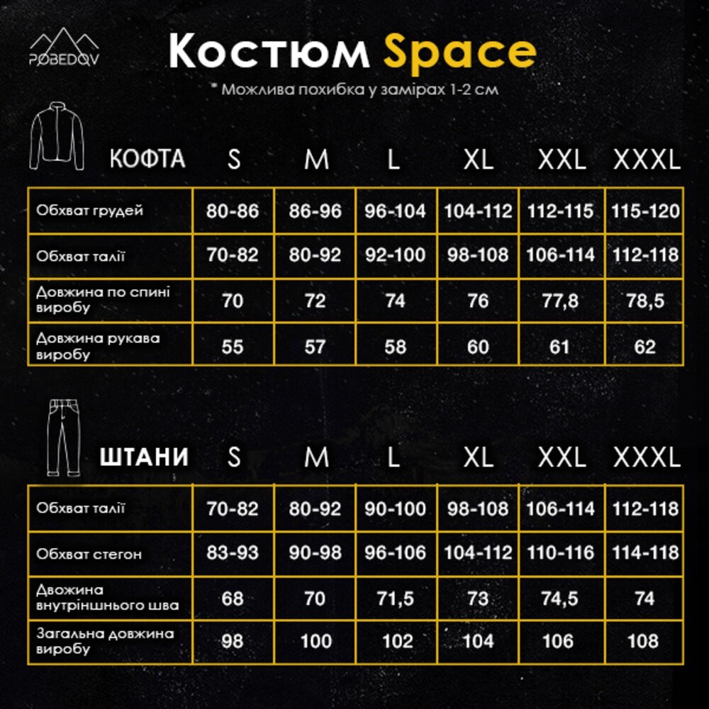 Темно-сірий спортивний чоловічий костюм осінь/зима Pobedov Space. Сірий спортивний костюм.