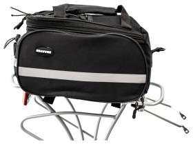 Велосумка на багажник чорний 30*21*17cm BRAVVOS DT-001 водовідштовх. матеріал