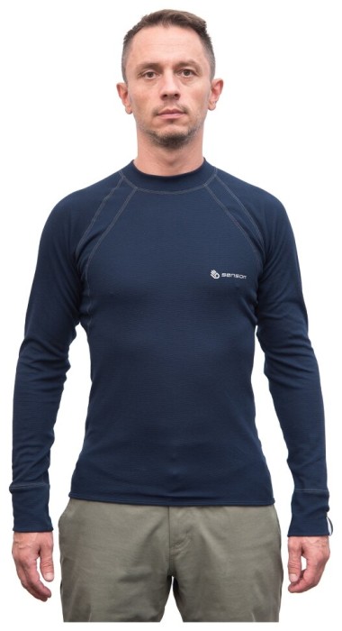 Термофутболка чоловіча Sensor Double Face LS deep blue 23200059, SM11DF-deepblue