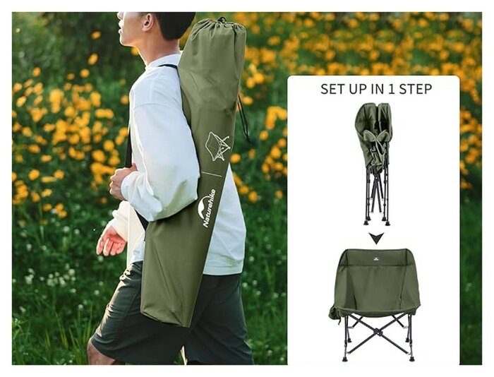 Стілець складаний Naturehike CNK23JU0001, темно-зелений