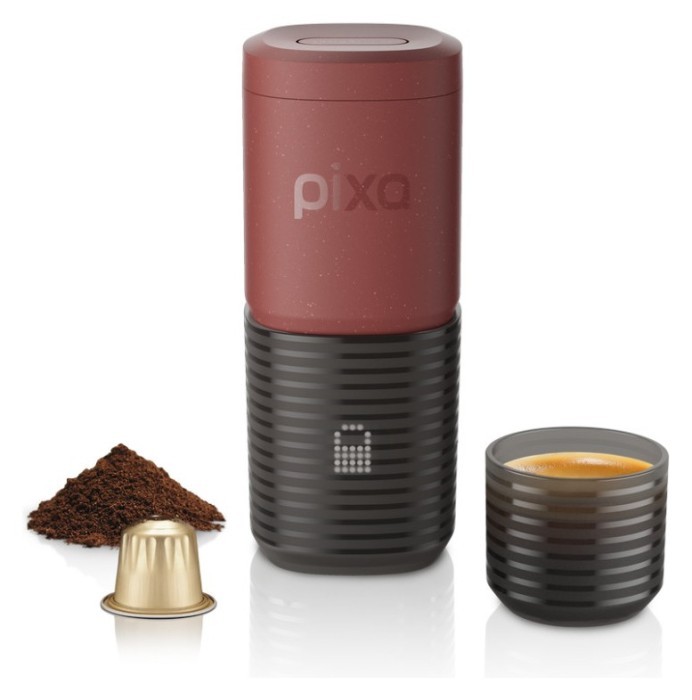 Портативна електрична еспресо-кавоварка Wacaco Pixapresso для меленої кави та капсул, червона