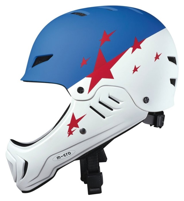 Захисний гоночний шолом MICRO - БІЛО-БЛАКИТНИЙ (48–53 cm, S)