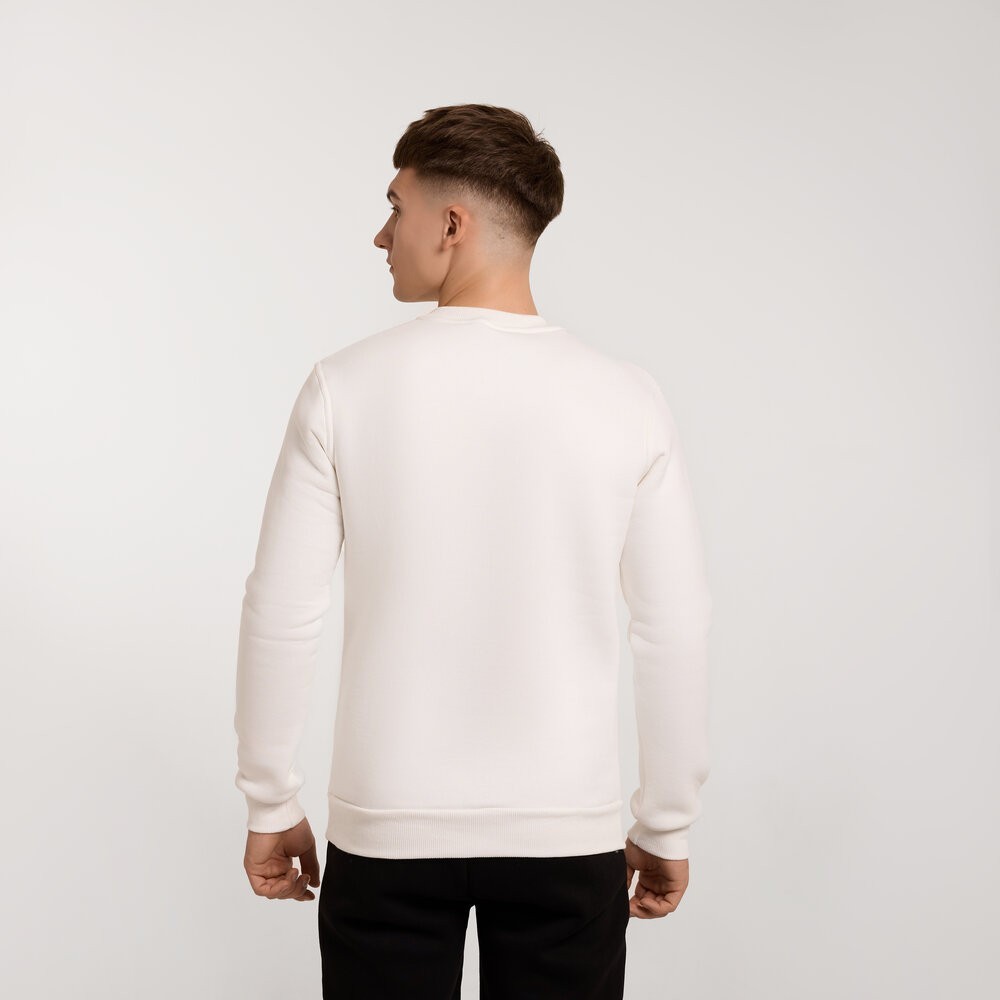 Світшот чоловічий однотонний молочний Pobedov 007 ЗИМА