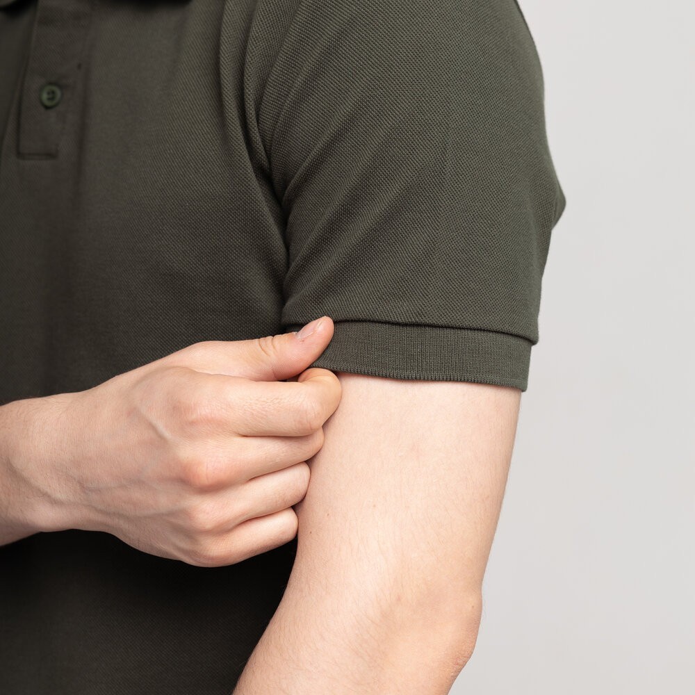 Хакі футболка поло весняна. Легке літнє чоловіче хакі поло Pobedov Royal