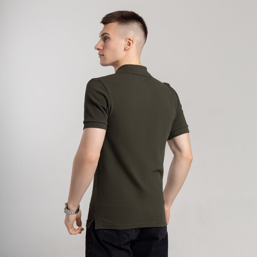 Хакі футболка поло весняна. Легке літнє чоловіче хакі поло Pobedov Royal