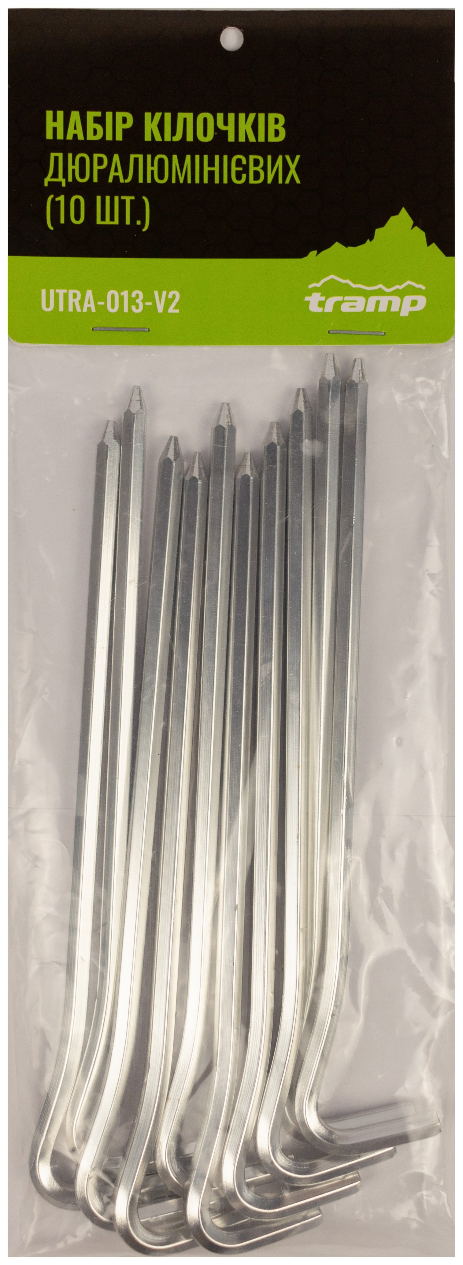Комплект кілочків Tramp дюралюміній Ø6,0мм 10 шт 18см UTRA-013 (v2)
