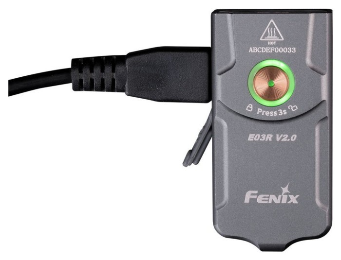 Ліхтар наключний Fenix E03R V2.0, синій