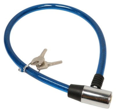 Замок тросовий на ключі VLT PJ-112S 650мм *12мм синій AM (брендоване пакування)