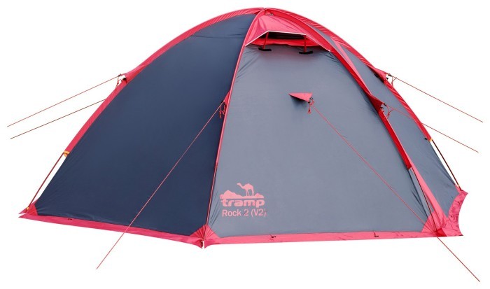Намет Tramp ROCK 2 (V2) сірий/червоний (TRT-027)