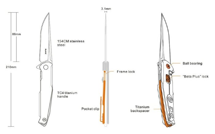 Ніж складаний Ruike M108-TZ