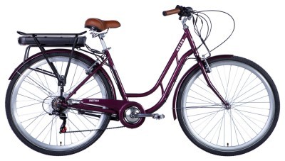 Велосипед уцінений з електроприводом 28" ST Dorozhnik eRETRO Vbr FR рама-19" 36B 13А*г 500Вт малиновий 2026