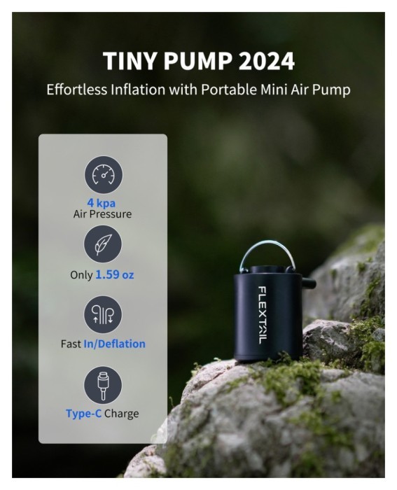 Насос кемпінговий Flextail Tiny Pump, чорний
