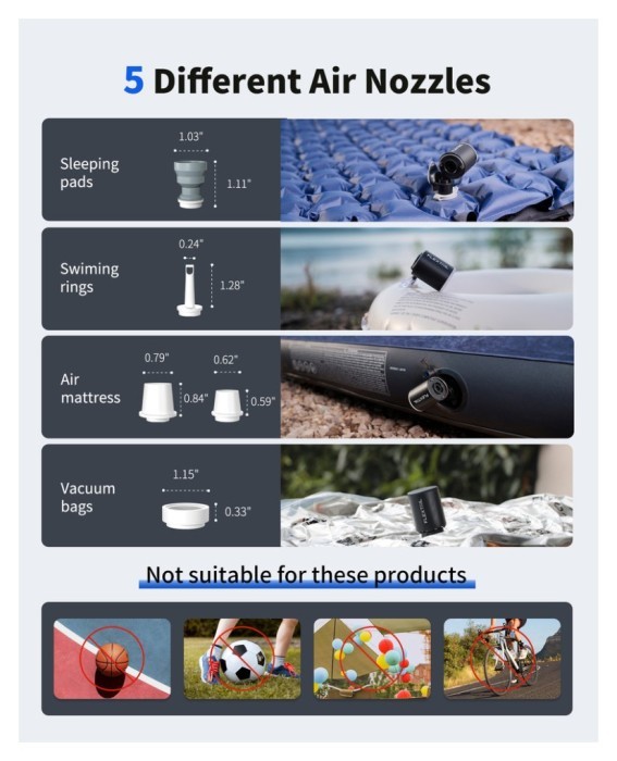 Насос кемпінговий Flextail Tiny Pump, чорний