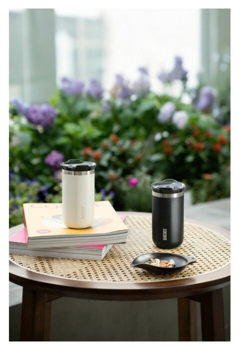 Термокухоль Wacaco Octaroma Lungo 300 мл, білий