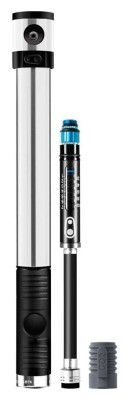 Насос для велосипеда Crankbrothers KLIC HV GAUGE+CO2 Silver (16117)