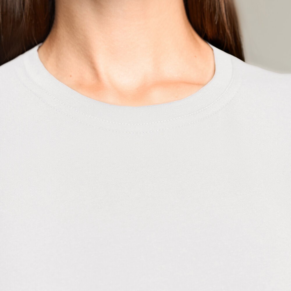 Біла базова жіноча футболка Pobedov Freedom. Бавовняна жіноча футболка біла