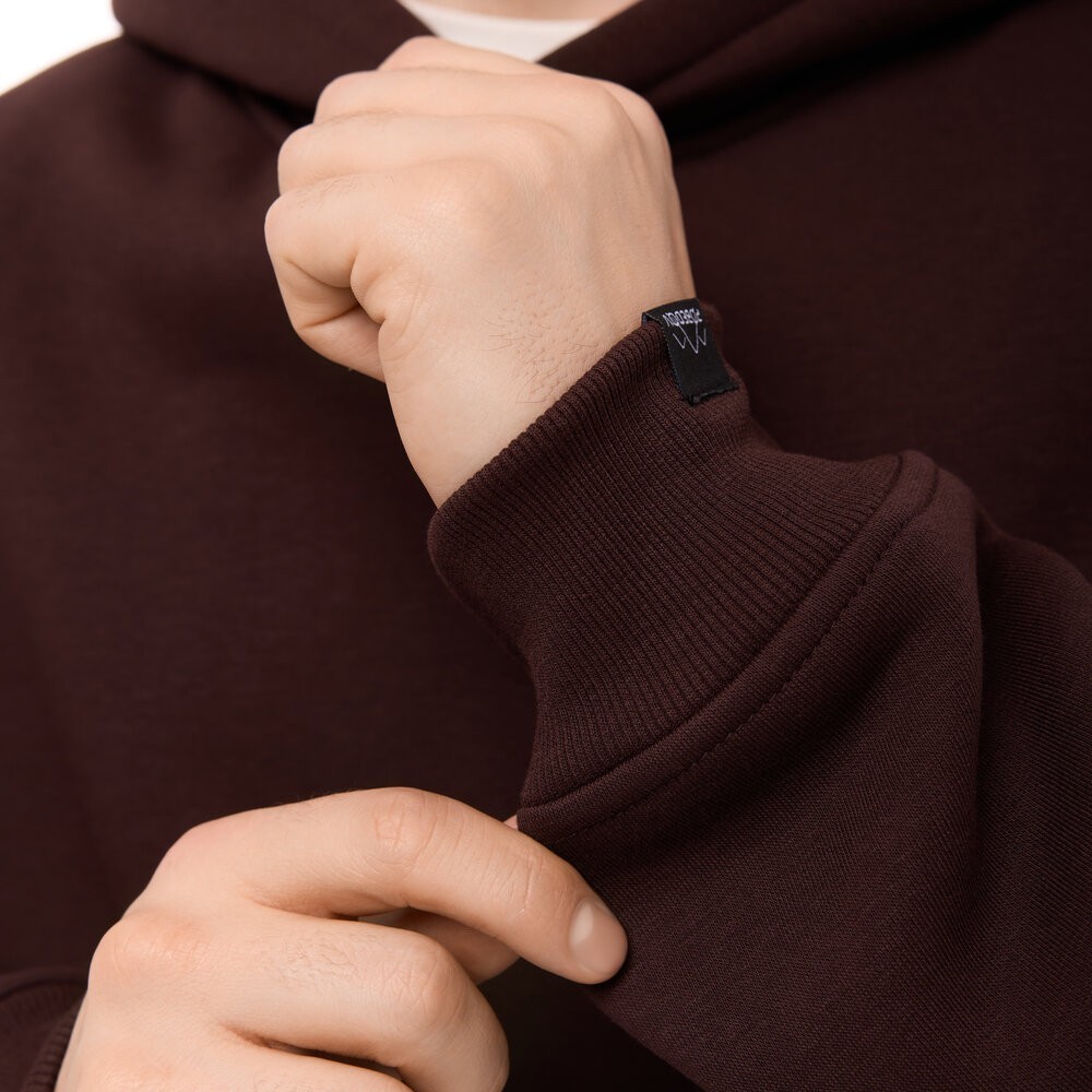 Шоколадне худі оверсайз чоловіче Pobedov Urbanist. Худі шоколадне чоловіче зима