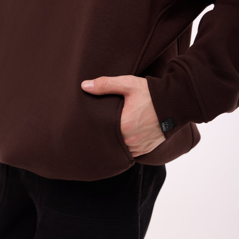 Шоколадне худі оверсайз чоловіче Pobedov Urbanist. Худі шоколадне чоловіче зима