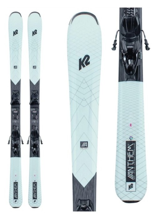 Лижі гірські комплект K2 ANTHEM 75 W+ERP 10 QKCLK 142см White/grey (10E0408.273.1+10E1015.173.1)