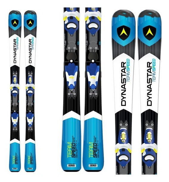 Лижі гірські для підлітків (комплект) Dynastar TEAM SPEED KID-X+KID-X 4 110см Black/white/blue (DAEJY02+FCEK070)