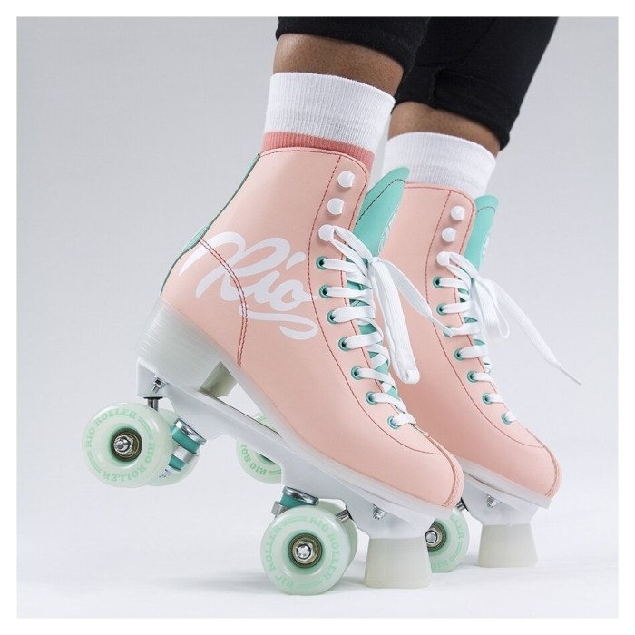Ролики Rio Roller Script peach-green