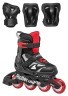 Rollerblade ролики Microblade Combo black-red 33-36.5