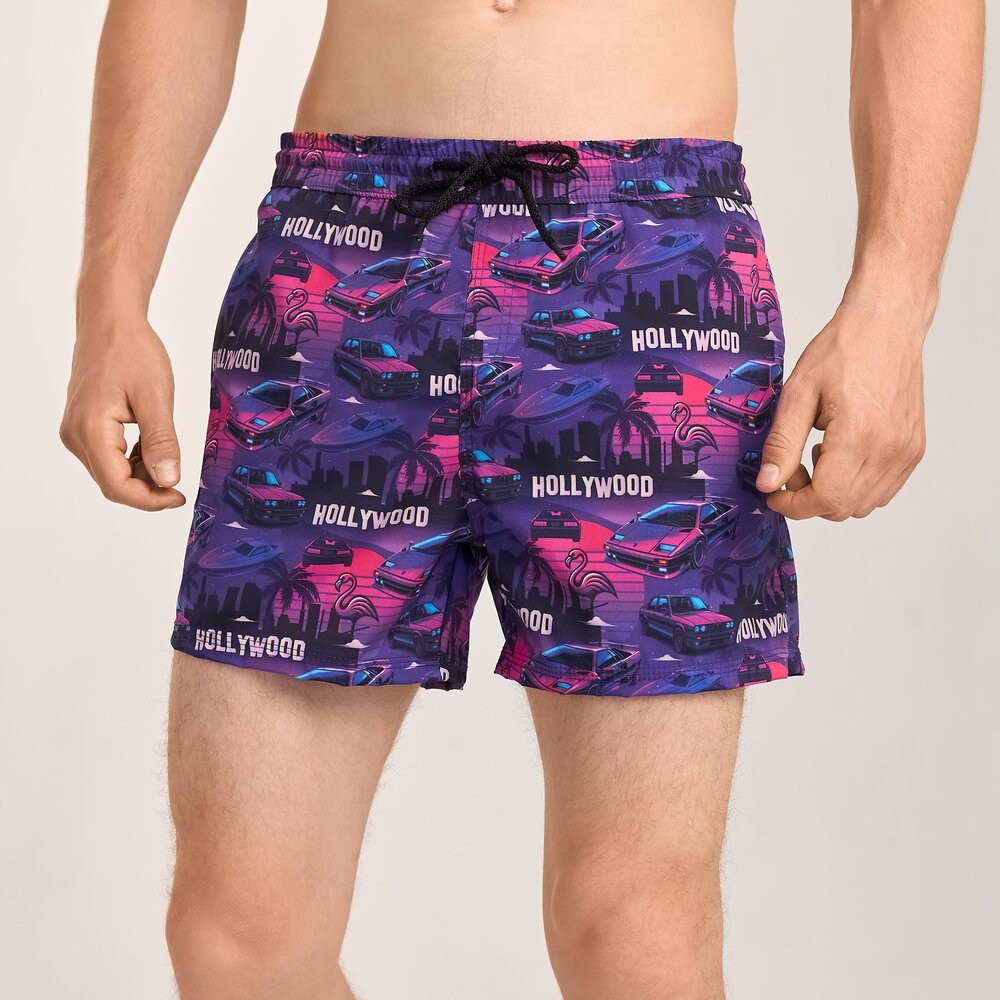 Принтовані чоловічі шорти для плавання Pobedov Pool day Hollywood