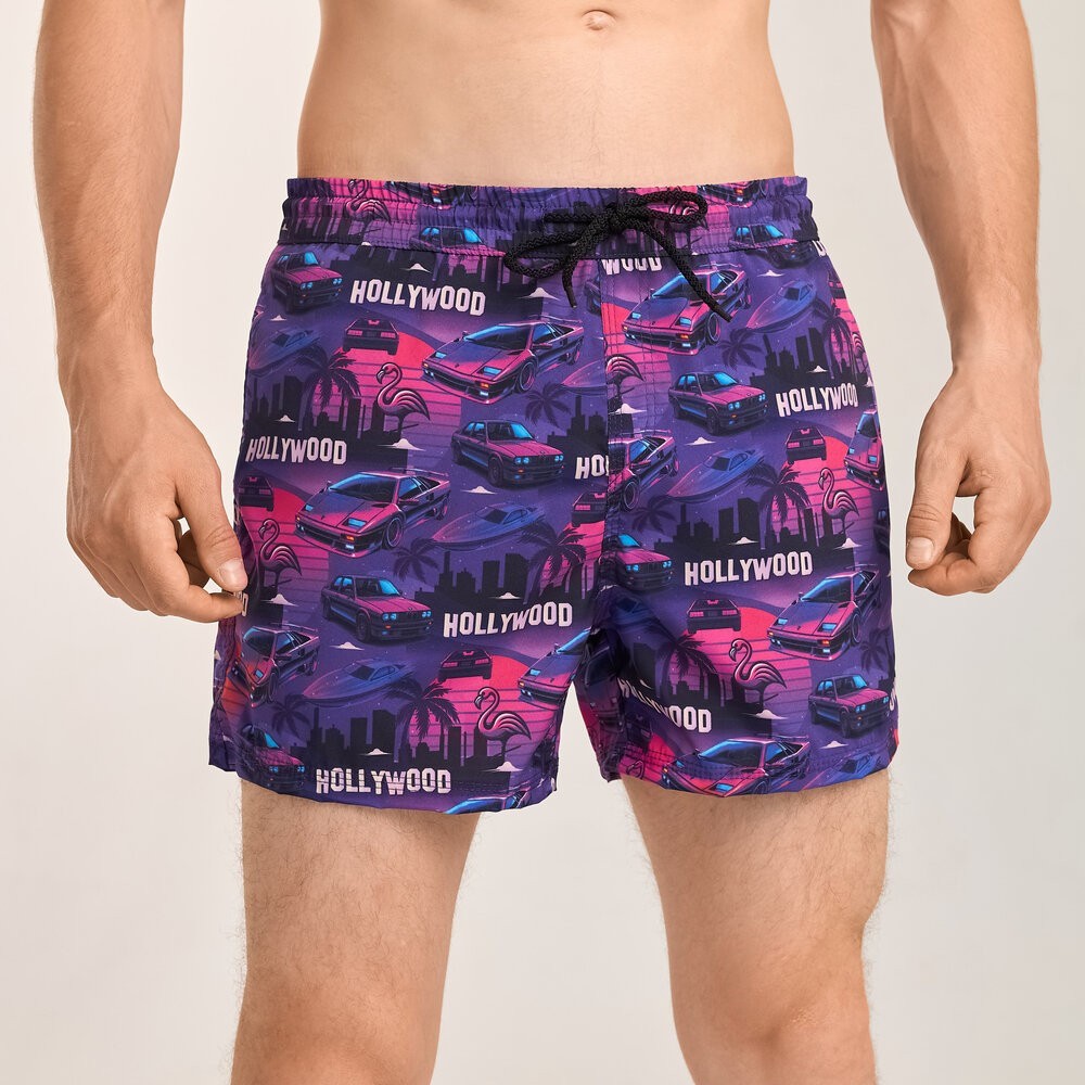 Принтовані чоловічі шорти для плавання Pobedov Pool day Hollywood