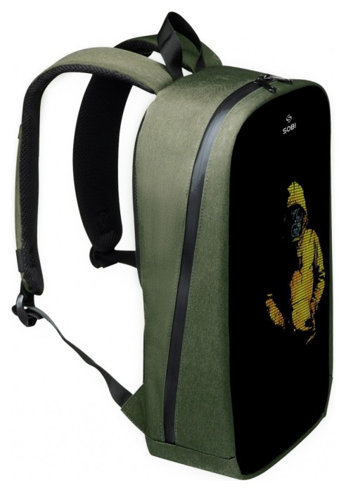 Рюкзак Sobi Pixel Max SB9703 Green з LED екраном