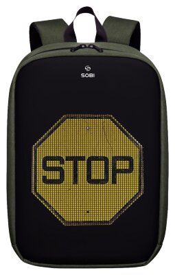 Рюкзак Sobi Pixel Max SB9703 Green з LED екраном