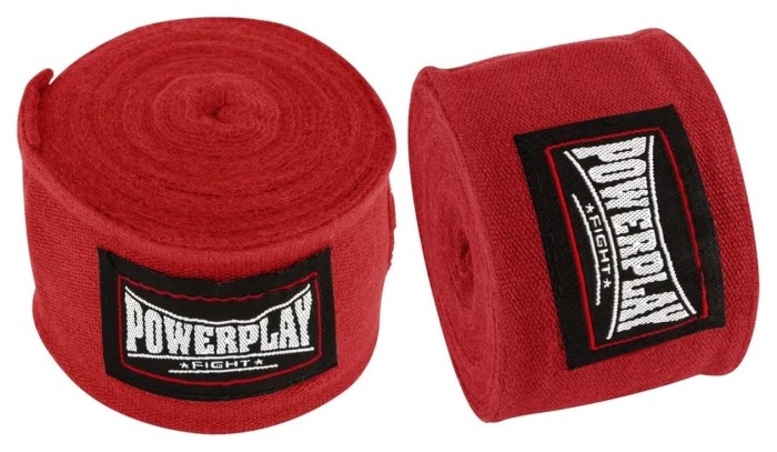 Бинти для боксу PowerPlay 3046 Червоні NYLON (2.5 м)