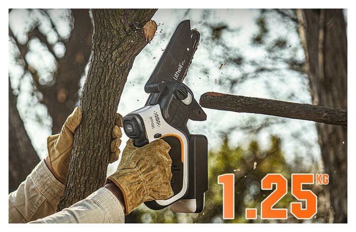 Акумуляторна міні-пила безщіткова, живлення від павербанку (УМБ Litheli Power Bank 10000 mAh, 45 W, 2А в комплекті)