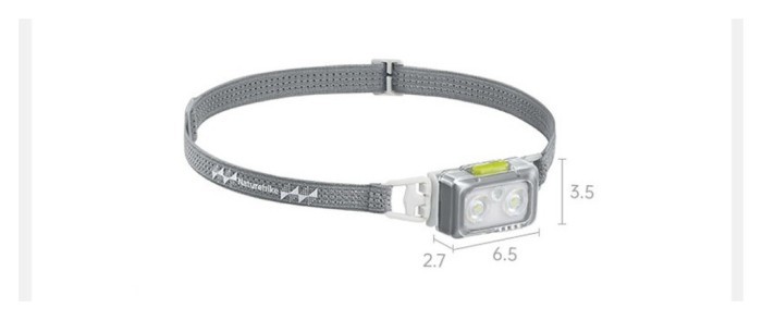 Ліхтар налобний Naturehike CNK2550ZM011, сірий