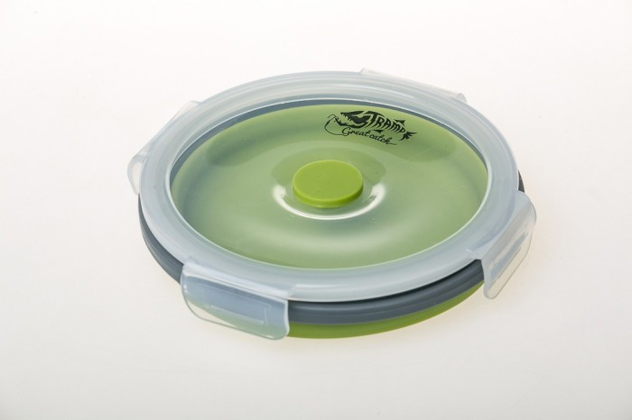 Контейнер TRAMP складний силіконовий з кришкою защіпкою 800мл UTRC-087, Оливковий