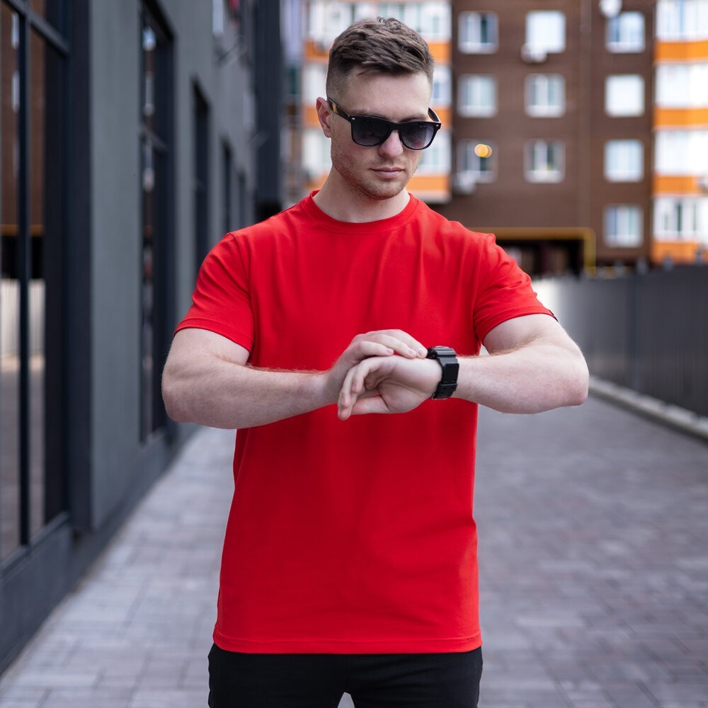 Чоловіча футболка бавовняна Pobedov Peremoga червона