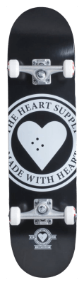 Скейтборд Heart Supply Logo Complete Skateboard (8&quot;, Badge Black)