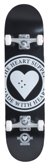 Скейтборд Heart Supply Logo Complete Skateboard (8", Badge Black)
