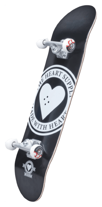 Скейтборд Heart Supply Logo Complete Skateboard (8", Badge Black)