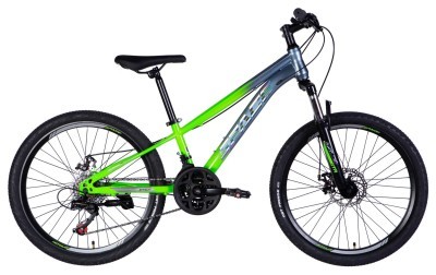 Велосипед ST 24" SPACE MARS DD FR рама-11" зелено-сріблястий 2026