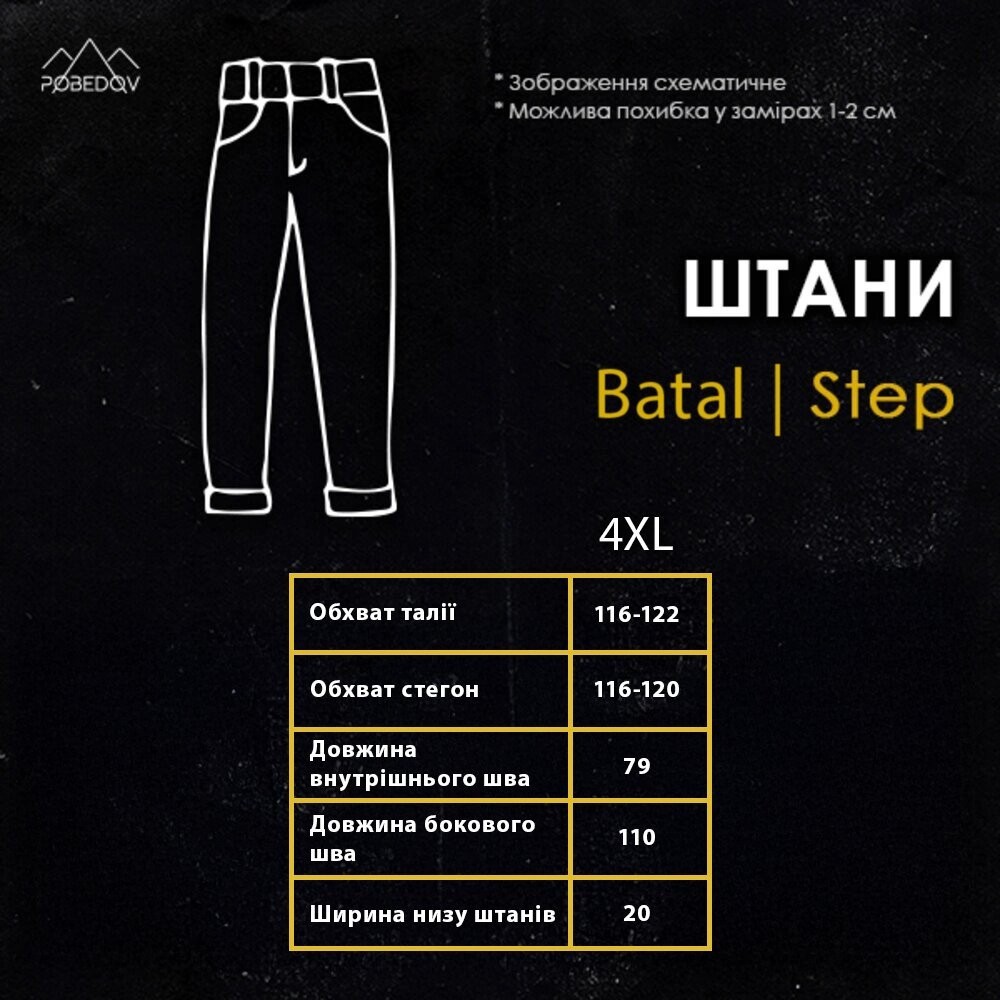 Чоловічі штани карго демісезонні темно-сірі котонові Pobedov Step