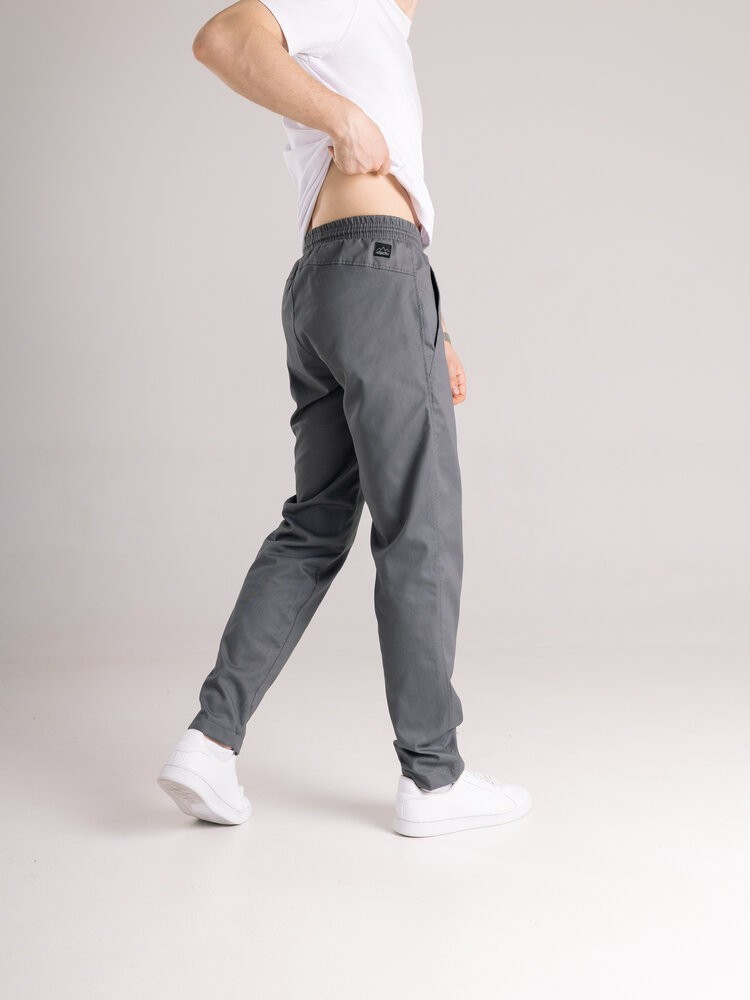 Чоловічі штани карго демісезонні темно-сірі котонові Pobedov Step