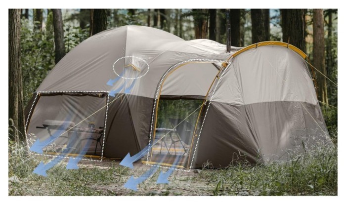 Намет шестимісний Naturehike, KOTA 6, CNK2450WS031, 75D, світло-коричневий