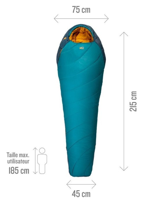 Мішок спальний Millet BAIKAL 1100 REG R 215 см Orion blue (MIC1071)