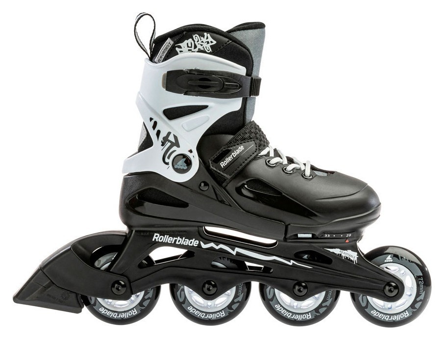 Роликові коньки дитячі Rollerblade FURY 29-33 (185-210мм) Black/white (07067000)